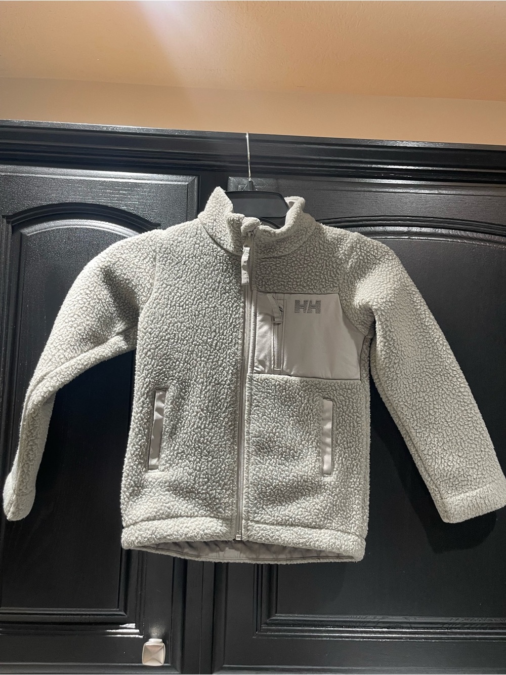 Helly Hansen Kids' Champ Pile Grey Fleece Jacket In Excellent Used Condition